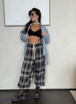 ⁦מכנס משבצות בלון⁩ – תמונה ⁦8⁩