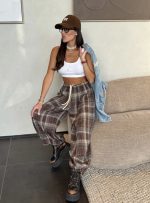 ⁦מכנס משבצות בלון⁩ – תמונה ⁦4⁩