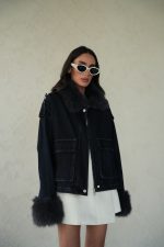 ⁦ג׳קט ג׳ינס שילוב פרווה⁩ – תמונה ⁦6⁩