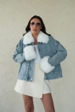 ג׳קט ג׳ינס שילוב פרווה