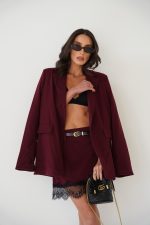 ⁦חליפת חצאית שילוב תחרה⁩ – תמונה ⁦4⁩