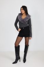 ⁦חולצה שילוב פרווה⁩ – תמונה ⁦6⁩