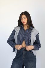 ⁦חולצת פסים עליונית⁩ – תמונה ⁦2⁩