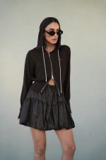 ⁦חצאית עור בלון⁩ – תמונה ⁦5⁩