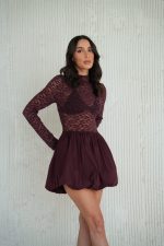 שמלת חצאית בלון תחרה