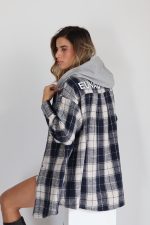 ⁦ג׳קט משבצות כיתוב גב⁩ – תמונה ⁦3⁩