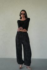 ⁦מכנס ווש גומי הדפס⁩ – תמונה ⁦3⁩