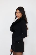 ⁦חולצה שילוב פרווה⁩ – תמונה ⁦10⁩