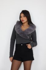 חולצה שילוב פרווה