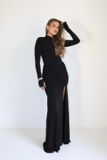 ⁦שמלת מקסי כיווץ⁩ – תמונה ⁦3⁩