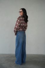 ⁦מכופתרת משבצות קשירה פתח⁩ – תמונה ⁦2⁩