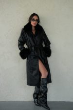 ⁦ג׳קט עור שילוב פרווה⁩ – תמונה ⁦2⁩