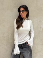 חולצה פעמון תחרה