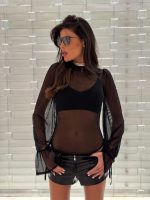 בגד גוף שיפון קשירות