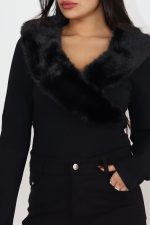 ⁦חולצה שילוב פרווה⁩ – תמונה ⁦8⁩