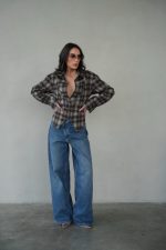 ⁦מכופתרת משבצות קשירה פתח⁩ – תמונה ⁦3⁩