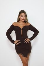 שמלת מחוך שילוב תחרה