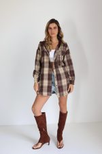 ⁦ג׳קט משבצות כיתוב גב⁩ – תמונה ⁦2⁩