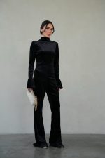 אוברול קטיפה גב פתוח