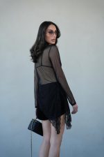 ⁦חולצת שיפון אלכסון⁩ – תמונה ⁦4⁩