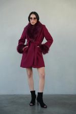 ⁦מעיל צמר שילוב פרווה⁩ – תמונה ⁦10⁩