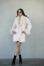 ⁦מעיל צמר שילוב פרווה⁩ – תמונה ⁦7⁩