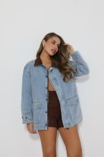 ⁦ג׳קט ג׳ינס צווארון פרווה⁩ – תמונה ⁦2⁩