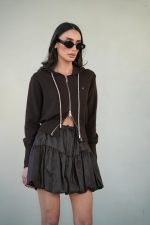 חצאית עור בלון