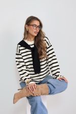 ⁦סריג צמר שילוב עליונית⁩ – תמונה ⁦2⁩