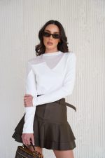 ⁦חולצה שילוב רזיל⁩ – תמונה ⁦4⁩