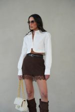 ⁦חצאית סיומת תחרה⁩ – תמונה ⁦5⁩