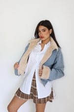 ⁦ג׳קט ג׳ינס שילוב פרווה⁩ – תמונה ⁦5⁩