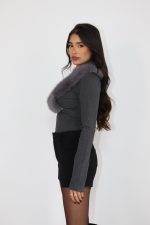 ⁦חולצה שילוב פרווה⁩ – תמונה ⁦5⁩