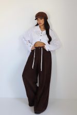 ⁦מכנס שרוך לבן⁩ – תמונה ⁦3⁩