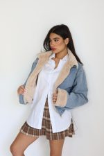 ⁦ג׳קט ג׳ינס שילוב פרווה⁩ – תמונה ⁦4⁩