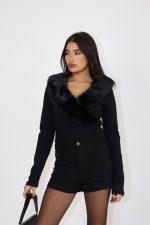 ⁦חולצה שילוב פרווה⁩ – תמונה ⁦7⁩