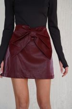 ⁦חצאית עור פפיון⁩ – תמונה ⁦5⁩