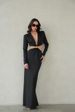 ⁦שמלת מקסי פתחים⁩ – תמונה ⁦5⁩