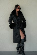 ג׳קט עור שילוב פרווה