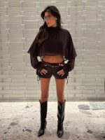 ⁦חולצת בטן שיפון⁩ – תמונה ⁦4⁩