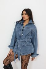 ⁦ג׳קט ג׳ינס קשירה⁩ – תמונה ⁦4⁩