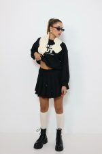 ⁦חליפת חצאית שילוב סריג⁩ – תמונה ⁦5⁩