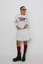 ⁦חליפת חצאית שילוב סריג⁩ – תמונה ⁦9⁩