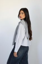 ⁦מכופתרת פסים עליונית⁩ – תמונה ⁦3⁩