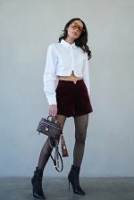 שורט קטיפה v