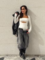 ⁦בגד גוף מחשוף עגול⁩ – תמונה ⁦4⁩