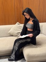 ⁦חליפת טופ משבצות⁩ – תמונה ⁦6⁩