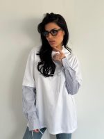 ⁦חולצה שילוב פרקל קשירות⁩ – תמונה ⁦4⁩