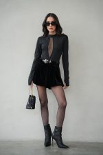 ⁦שורט קטיפה בלון⁩ – תמונה ⁦2⁩