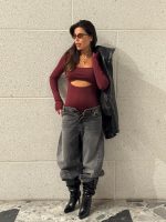 ⁦בגד גוף מחשוף עגול⁩ – תמונה ⁦5⁩